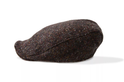 Men’s Chocolate Brown Donegal Tweed Newsboy Cap