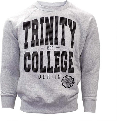 Grey Marl Trinity College Logo Sweatshirt