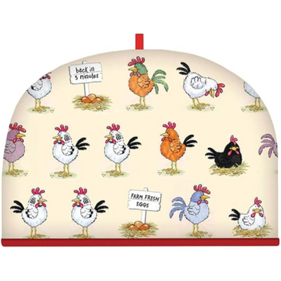 Farmhouse Chicken Tea Cosy - Insulated Cotton