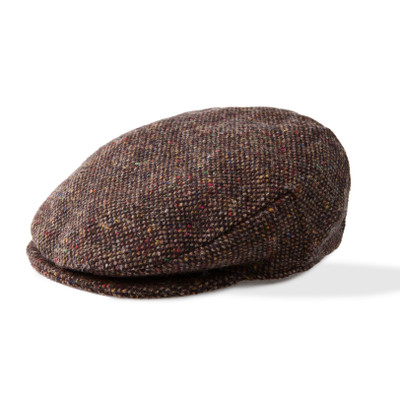 Brown Irish Vintage Tweed Cap by Boyne Valley Knitwear Side View DublinGiftCompany.com