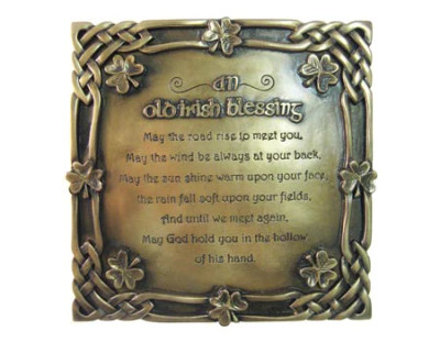 Bronze Old Irish Blessing Wall Plaque