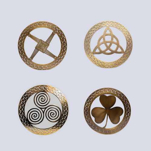 Celtic Art Collection: trinity knot, St Brigit's cross, triskelion, shamrock