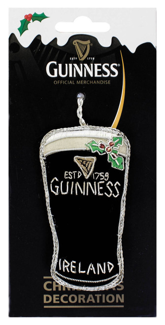 Embroidered Guinness Pint Hanging Decoration