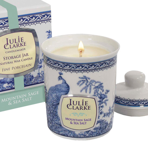 Irish Ceramic Scented Candle- Mountain Sage & Sea Salt