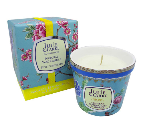 Bone China Irish Candle - Lemongrass & Ginger