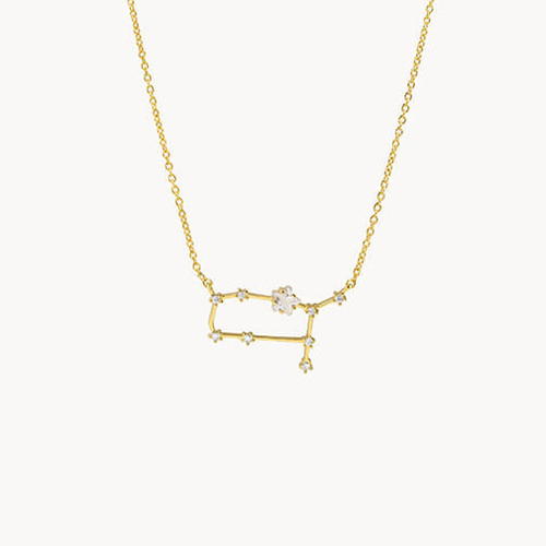 14K Gold Plated Constellation Necklet - Gemini