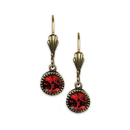 Drop Red Swarovski Crystal Earrings