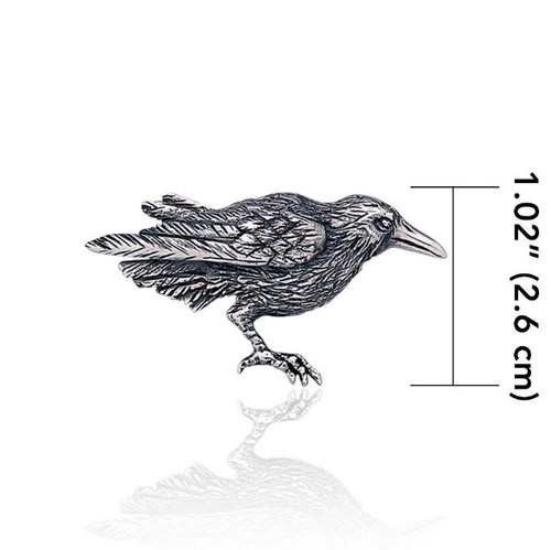 Mythical Celtic Raven Pendant – Silver