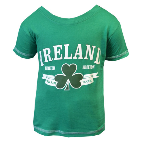 Green Ireland Shamrock Trademark Kids T-Shirt DublinGiftCompany.com