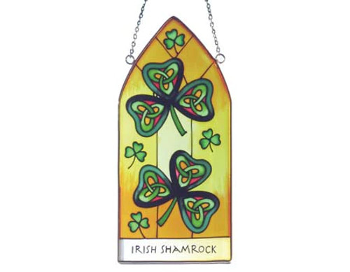 Irish Shamrock Gothic Window Hanging