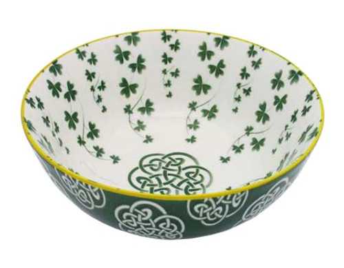 Trellis Shamrock Sprig Ceramic Bowl