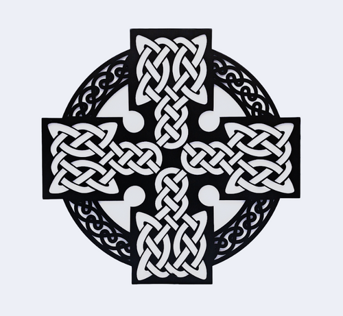 Celtic Cross Wall Hanging- Black Matt