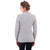 Cable Knit Crew Sweater Grey Rear View DublinGiftCompany.com