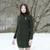 Cable Knit Side Zip Long Cardigan ML143 Army Green SAOL Knitwear Front View Dublin Gift Shop