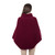 Cable Stitch Poncho ML132 Wine Dublin Gift Shop Back View