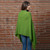 Lambswool Shawl LLS-100 Lambswool Green Dublin Gift Shop Front View
