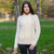 Cable Knit Side Zip Cardigan ML136 Natural White Dublin Gift Shop Front View