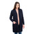 Ladies Open Face Cardigan ML130 Navy Blue Dublin Gift Shop  Front View