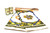 2pc Tea Towel Set Irish Blessing & Emblems of Ireland CL-73-40 Dublin Gift Shop