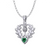 Scottish Heart Shaped Gemstone Thistle Necklace EI-12GD315563473-EG-set