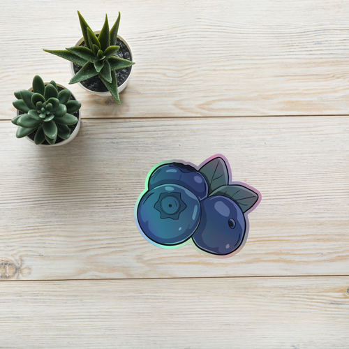 Blueberries Holographic stickers