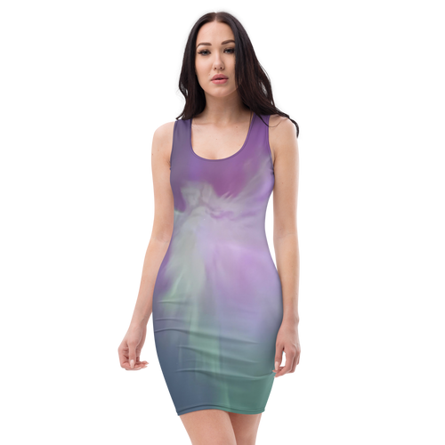 Howling Wolf Northern Lights Bodycon Dress