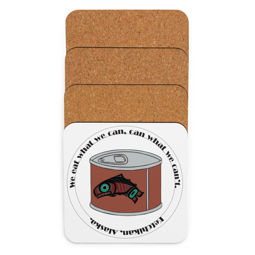 Canned Salmon Cork-Back Coaster