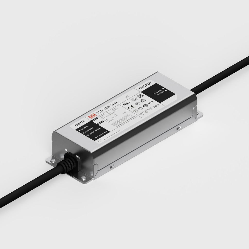 TECNESI | MEAN WELL (XLG 150 24 A). Driver IP67, de 24V, 6.25A, 150W