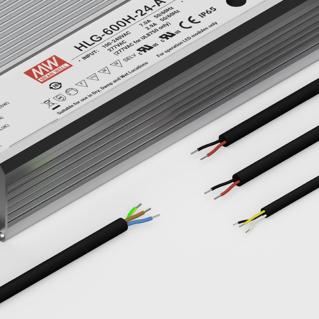Mean Well HLG Series 24V CV+CC LED Driver 600W IP65 | ULTRA LEDs