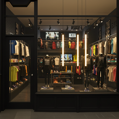 Ntube by Tagra | LED Tube Luminaire | 350° | 25mm | 24V | IP20 | 3000K | 0.5-2M - warm_white_ntube_clothing_shop.png