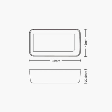 Mi-Light | RF 2.4GHz | LED Remote | 1 Zones | RGB - URGB2WHW_ControllerDimensions__08255.jpg