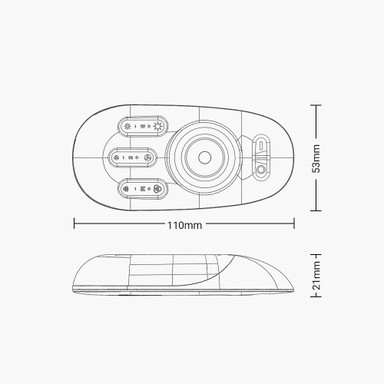 Mi-Light | RF 2.4GHz | LED Remote | 1 Zones | RGB - URGB2WHW_RemoteDimensions__00860.jpg