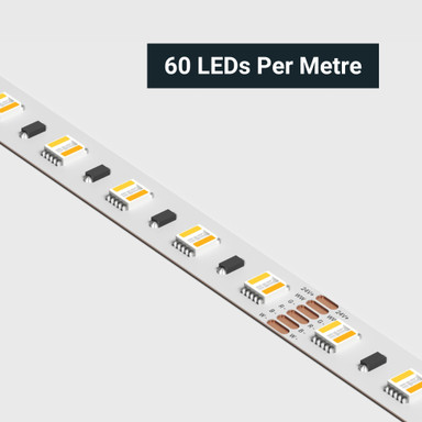Tagra | Professional LED Strip Light | 60 LEDs p/m | 24V | IP20 | 20W/m | RGB+2300K-6500K | 5M Reel - TA24-RGB2365K-StripLight-CLOSE.jpg