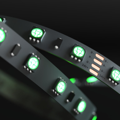 Tagra | Professional LED Strip Light | 60 LEDs p/m | 24V | IP20 | 14.4W/m | RGB | 5M Reel - TP24-RGB-StripLight-ON.jpg