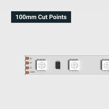 Tagra | Professional LED Strip Light | 60 LEDs p/m | 24V | IP20 | 14.4W/m | RGB | 5M Reel - TP24-RGB-StripLight-CUT.jpg