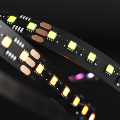 Tagra | Pixel LED Strip Light | 120 LEDs p/m | 20 pixels p/m | 24V | IP20 | 14.8Wp/m | RGB | 5M Reel - TD24-RGB-120-V2-StripLight-ON.jpg