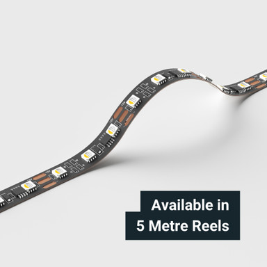 Tagra | Pixel LED Strip Light | 60 LEDs p/m | 20 pixels p/m | 12V | IP20 | 19.2Wp/m | RGB+4000K | 5M Reel - TD12-RGBW-60-StripLight-BEND.jpg