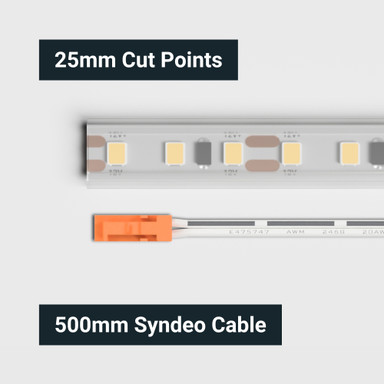 Syndeo by Tagra | LED Strip Light | 120 LEDs p/m | 12V | IP65 | 9.6W/m | 5M Reel - PPS12-120-IP-StripLight-CUT.jpg