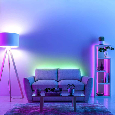 DAZE | Daze LED Strip Light | 24 LEDs p/m | 12V | IP20 | 4.8Wp/m | RGB | 5M Reel - RGB_Room_Shelving__18931__87329__64589.jpg