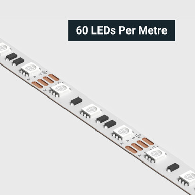 Cut to Size by Tagra | Economy LED Strip Light | 60 LEDs p/m | 12V | IP20 | 14.4W/m | RGB | Custom - TE12-RGB-StripLight-CLOSE.jpg
