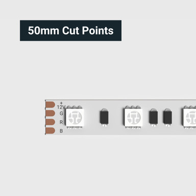 Cut to Size by Tagra | Economy LED Strip Light | 60 LEDs p/m | 12V | IP20 | 14.4W/m | RGB | Custom - TE12-RGB-StripLight-CUT.jpg