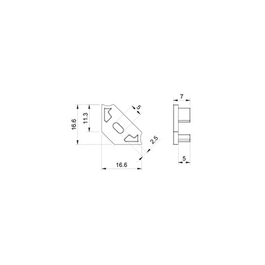 Tagra | SSC17 | LED Profile End Caps | Plastic | White | Pack of 4 - 113113-ENDCAP__27247.jpg