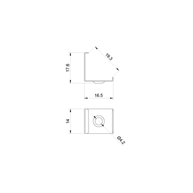 Tagra | SSC16 | LED Profile Mounting Brackets | Silver | Pack of 4 - MOUNT-1616__79935.png