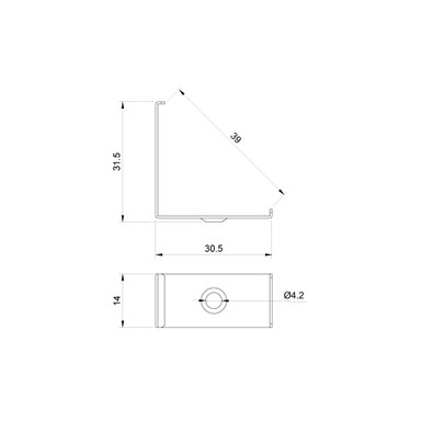Tagra | SLC30 | LED Profile Mounting Brackets | Transparent | Pack of 4 - MOUNT-3030__86389.jpg