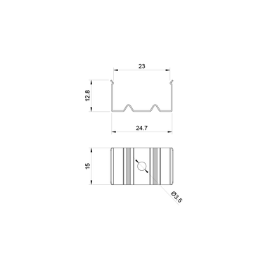Tagra | SLW24 | LED Profile Mounting Brackets | Silver | Pack of 4 - MOUNT-20168__36981.png