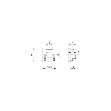 Tagra | PISM13 | LED Profile End Caps | Plastic | Silver | Pack of 4 - 5213-ENDCAP__43687.jpg