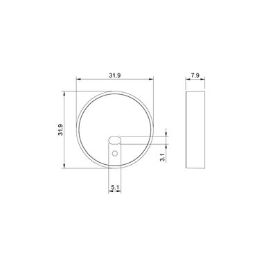 Tagra | T30 | LED Profile End Caps | Plastic | Silver | Pack of 4 - 3030CIRC-ENDCAP__96221.png