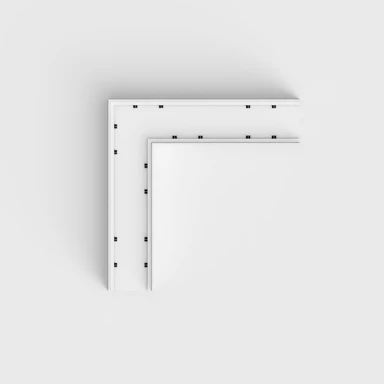 L Shaped Connector for 3535 - Single, Silver with Semi Clear diffuser and 2pcs x 3535-CONN Included - 3535R3-LCONN-PROJECTION_2__91162.png