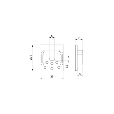 Tagra | SLXL23 | LED Profile End Caps | Plastic | Black | Pack of 10 - 2325-ENDCAP__99627.png