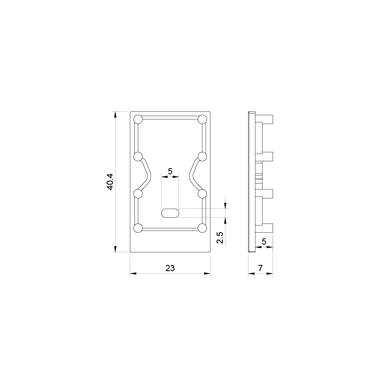 Tagra | SXL23 | Boxed | LED Profile End Caps | Plastic | White | Pack of 10 - 2325-BENDCAP__75643.png